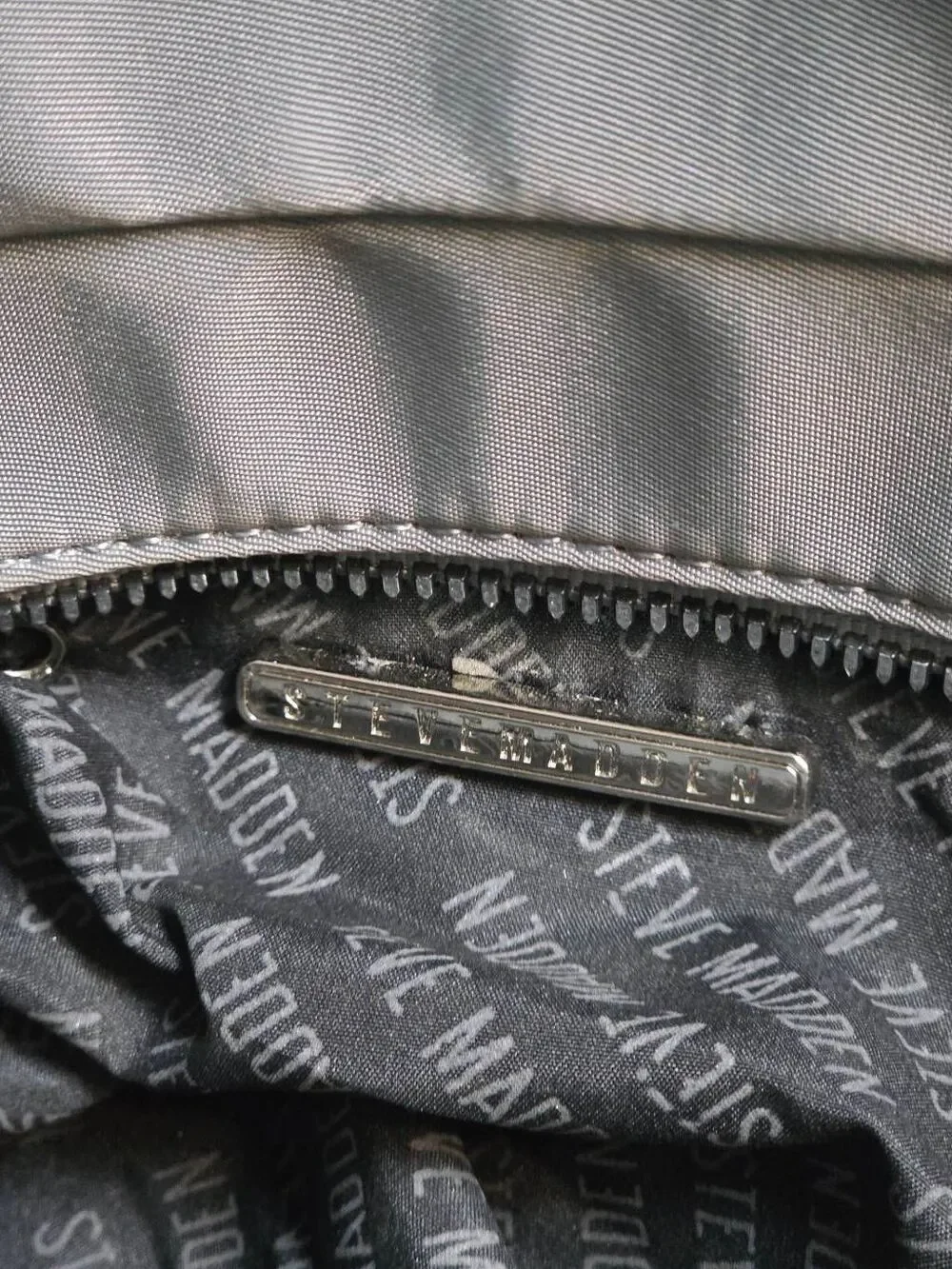Steve Madden Quilted Grey Laptop Tote Bag Crossbody Travel Briefcase